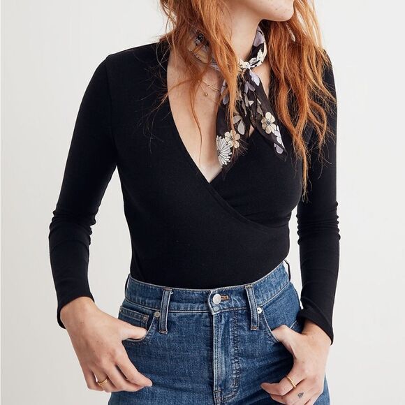 Madewell Wrap Thong Bodysuit Small - Picture 1 of 9